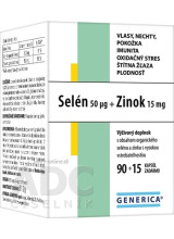 GENERICA Selén 50 μg + Zinok 15 mg