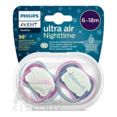 AVENT CUMLÍK Ultra air 0-6m nočný, dievča