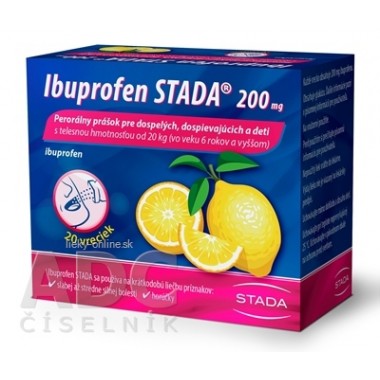 Ibuprofen STADA 200 mg perorálny prášok