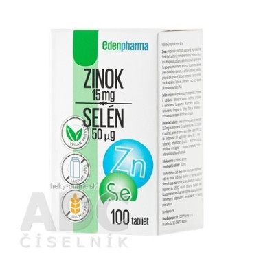 EDENPharma ZINOK 15 mg + SELÉN 50 µg