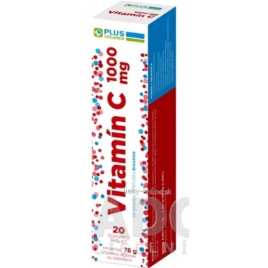 PLUS LEKÁREŇ Vitamín C 1000 mg príchuť brusnica