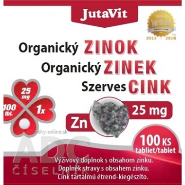JutaVit Organický Zinok 25 mg