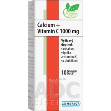 GENERICA Calcium + Vitamin C 1000 mg