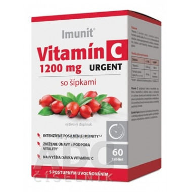 Vitamín C 1200 mg URGENT so šípkami Imunit