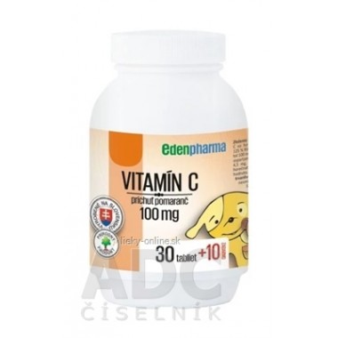 EDENPharma VITAMÍN C 100 mg príchuť pomaranč