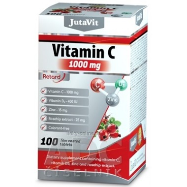 JutaVit Vitamín C 1000 mg + D3 400 IU + zinok 15mg