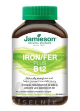 JAMIESON ŽELEZO PLUS B12 CMÚĽACIE TABLETY