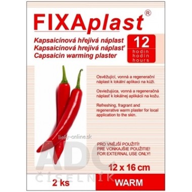 FIXAplast Kapsaicínová hrejivá náplasť WARM