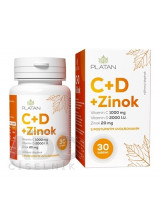 PLATAN Vitamín C + D + Zinok