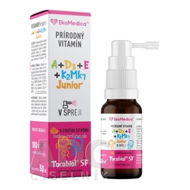 EkoMedica SK Prírodný Vitamín A+E+D3+K2Mk7 Junior