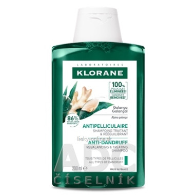KLORANE ŠAMPÓN proti lupinám s galangalom